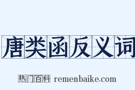 唐类函反义词是什么意思的图片